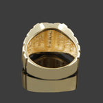 Solid 14K Yellow Gold & .96 CTW Channel Set Diamond Man's Cigar Band Estate Ring, Olde Towne Jewelers, Santa Rosa CA.