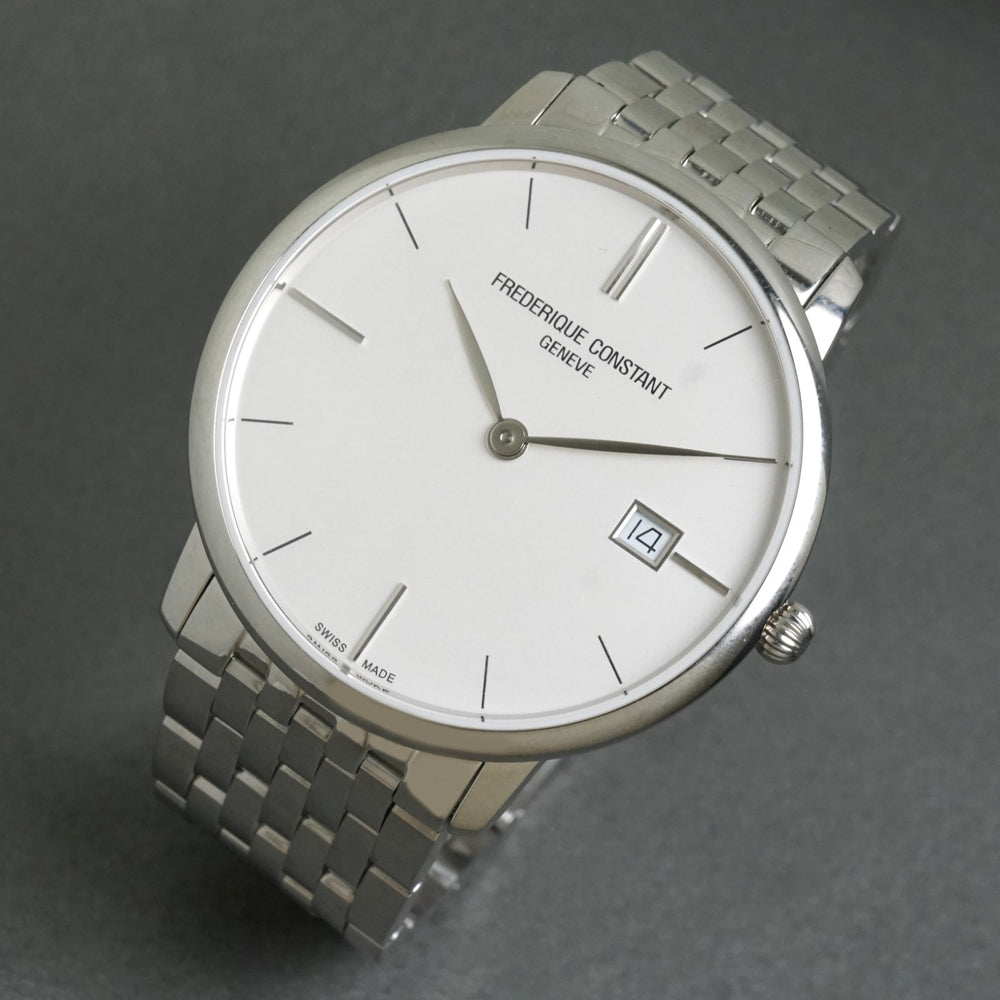 Stunning Frederique Constant FC200/22 Oversize Stainless Steel Man's Watch, Box, Olde Towne Jewelers, Santa Rosa CA.