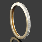 Solid 14K Gold, 2.20 CTW Interlaced Pavé Diamond 6.5" Hinged Bangle Bracelet, Olde Towne Jewelers, Santa Rosa CA.