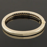 Solid 14K Gold, 2.20 CTW Interlaced Pavé Diamond 6.5" Hinged Bangle Bracelet, Olde Towne Jewelers, Santa Rosa CA.