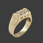 Solid 14K Yellow Gold & .80 CTW Channel Set Diamond Man's Band Estate Ring, Olde Towne Jewelers, Santa Rosa CA.
