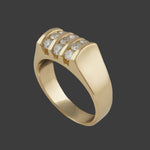 Solid 14K Yellow Gold & .80 CTW Channel Set Diamond Man's Band Estate Ring, Olde Towne Jewelers, Santa Rosa CA.