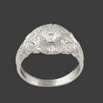 Art Deco Platinum & .60 CTW OEC Diamond Engagement Ring, Wedding Band Bridal Set, Olde Towne Jewelers, Santa Rosa CA.