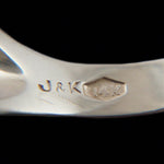 Art Deco Solid 14K White Gold, Red Glass Man's Cigar Band Estate Signet Ring, Olde Towne Jewelers, Santa Rosa CA.