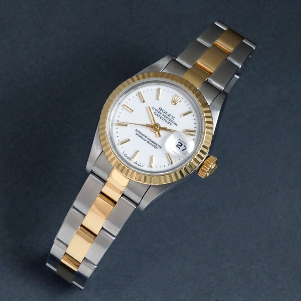 Stunning 1997 Rolex 69173  Datejust 18K/SS Lady's Watch Fully Serviced, Olde Towne Jewelers, Santa Rosa CA.