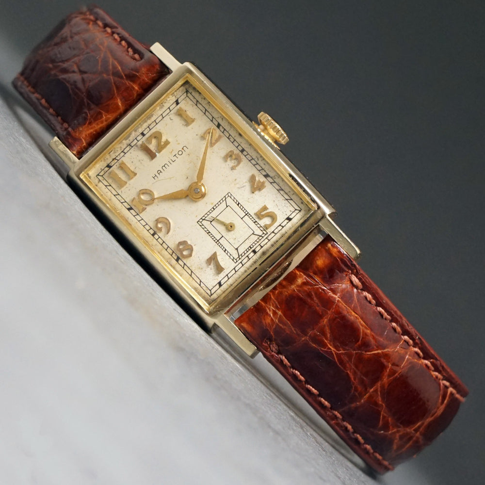 Stunning Hamilton Brockton Solid 10K Gold Watch Matson Lines Award, 1 Owner