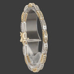 Elegant Two Tone 14K Gold & 5.0 CTW Channel Diamond Line Link 7" Tennis Bracelet, Olde Towne Jewelers, Santa Rosa CA.