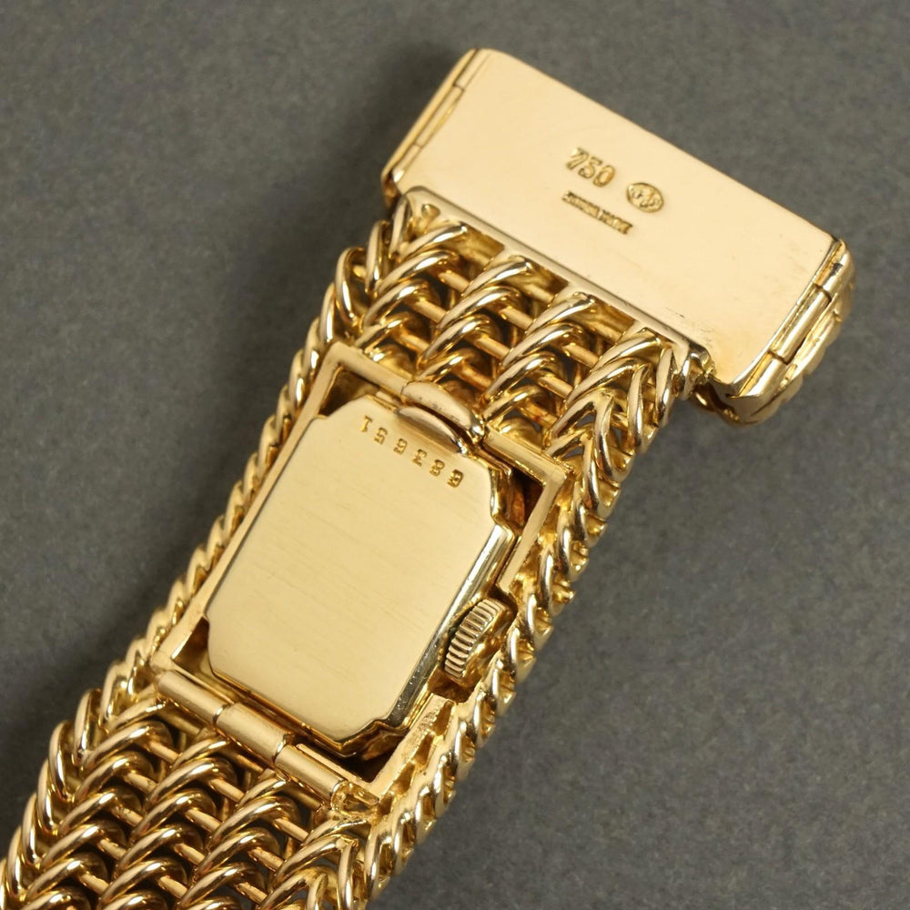 Ulysse Nardin 18K Yellow Gold Lady's Concealed Dial Bracelet Watch Box & Papers, Olde Towne Jewelers, Santa Rosa CA.