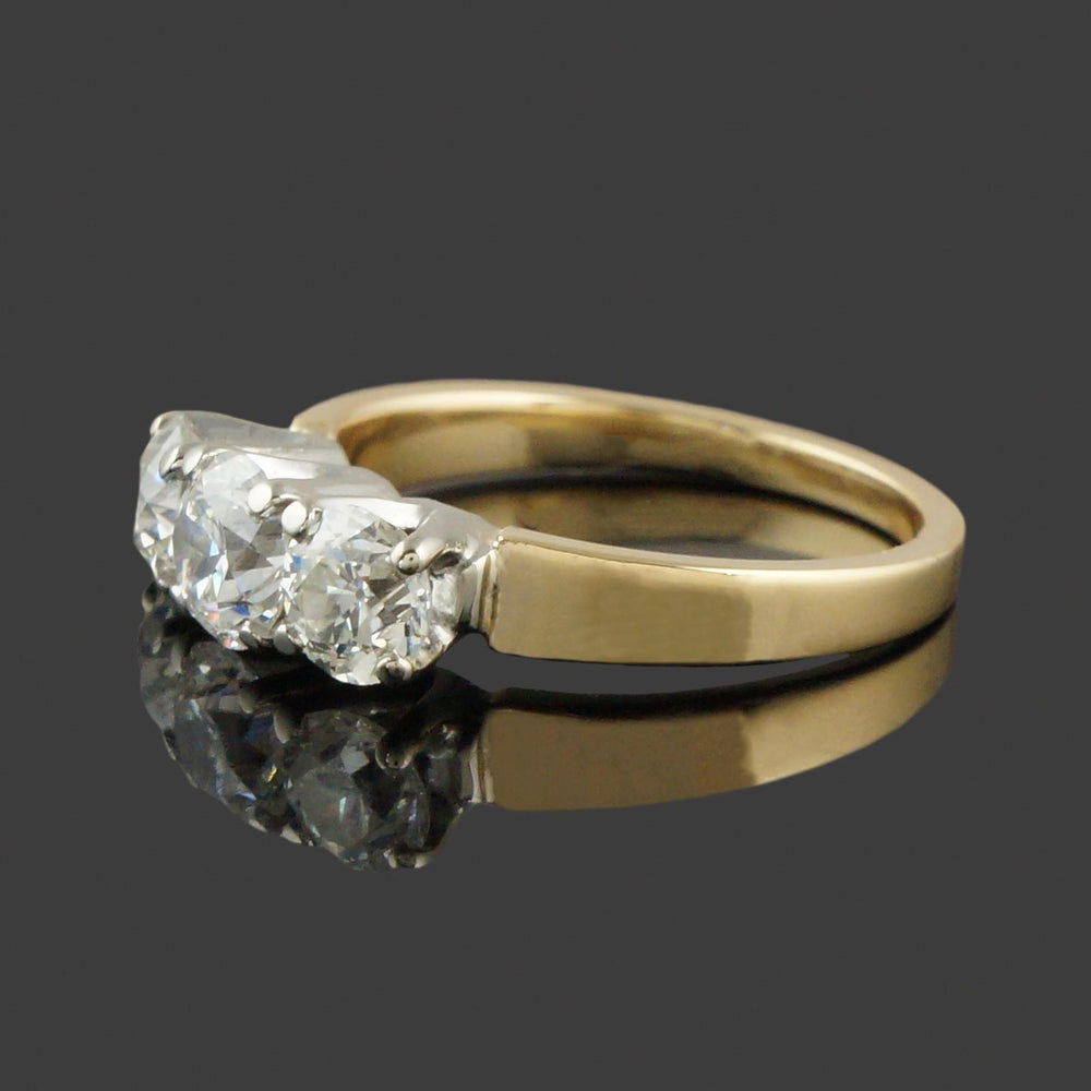 Jabel 18K Gold 1.25CTW OEC Diamond 3 Stone Engagement, Wedding, Anniversary Ring, Olde Towne Jewelers, Santa Rosa CA.