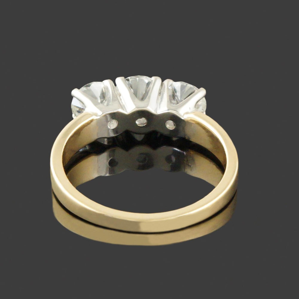 Jabel 18K Gold 1.25CTW OEC Diamond 3 Stone Engagement, Wedding, Anniversary Ring, Olde Towne Jewelers, Santa Rosa CA.
