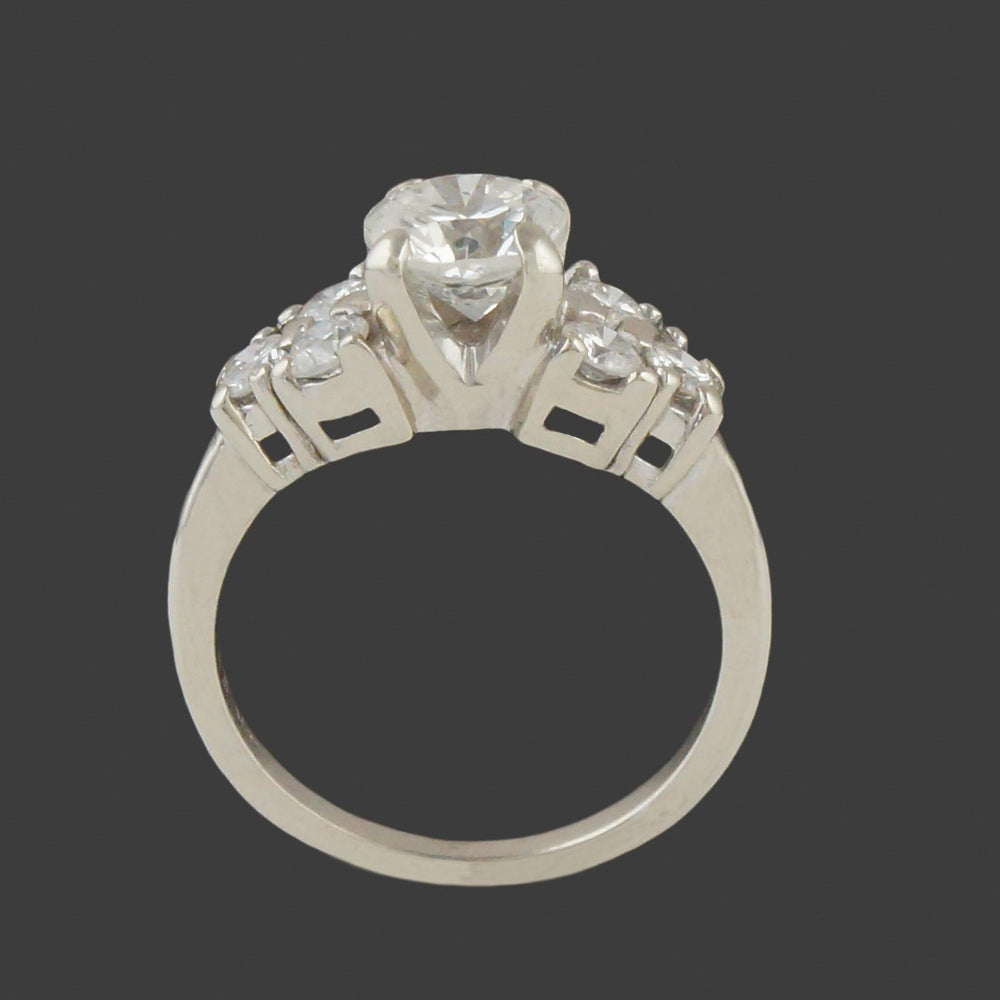 Solid 14K White Gold 2.00 CTW Diamond Wedding Band & Engagement Ring Bridal Set, Olde Towne Jewelers, Santa Rosa CA.