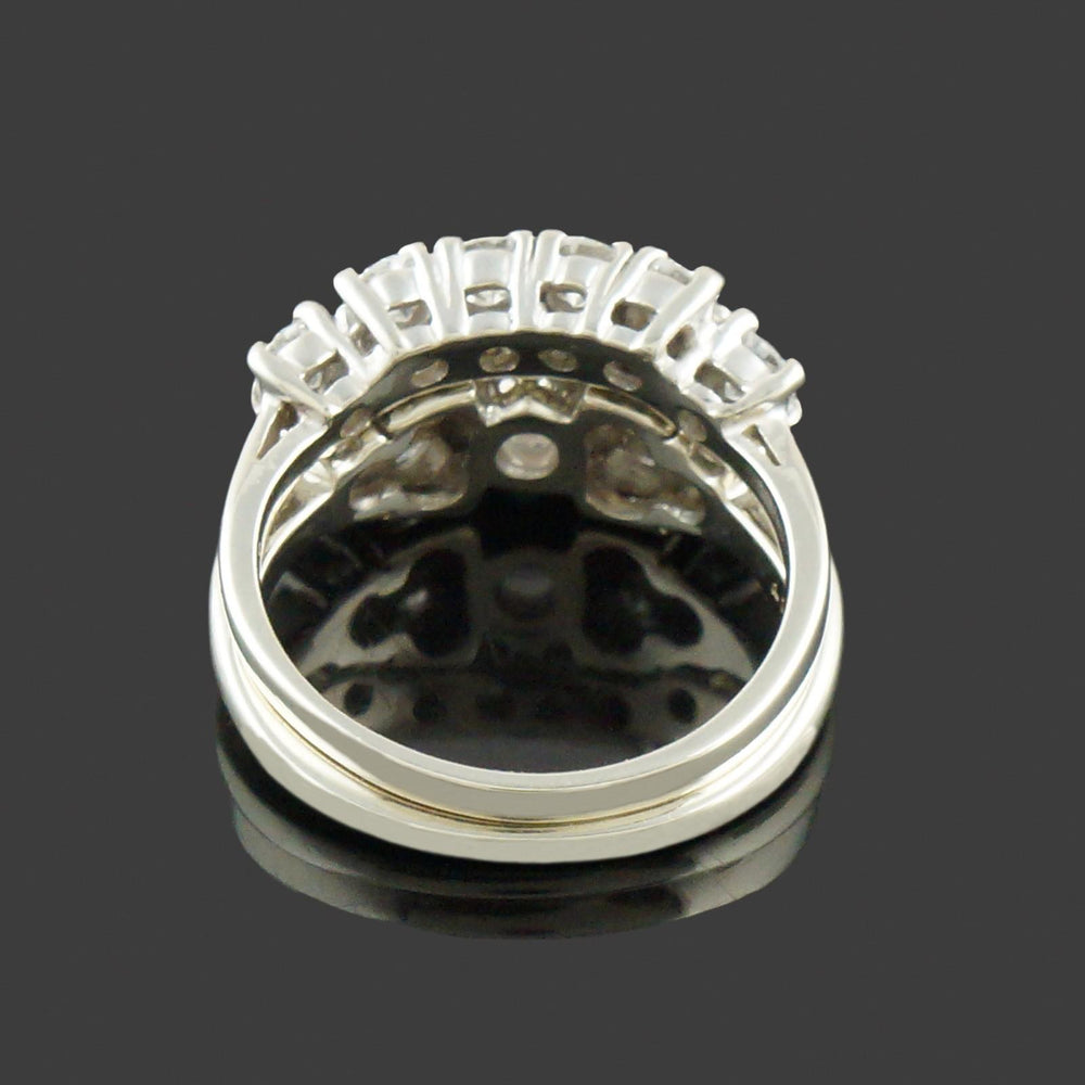 Solid 14K White Gold 2.00 CTW Diamond Wedding Band & Engagement Ring Bridal Set, Olde Towne Jewelers, Santa Rosa CA.