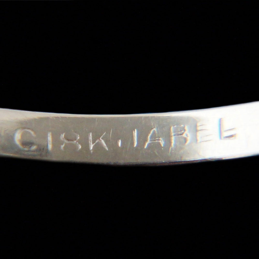 Classic Vintage Jabel Solid 18K White Gold & OEC Diamond, Estate Cocktail Ring, Olde Towne Jewelers, Santa Rosa CA.