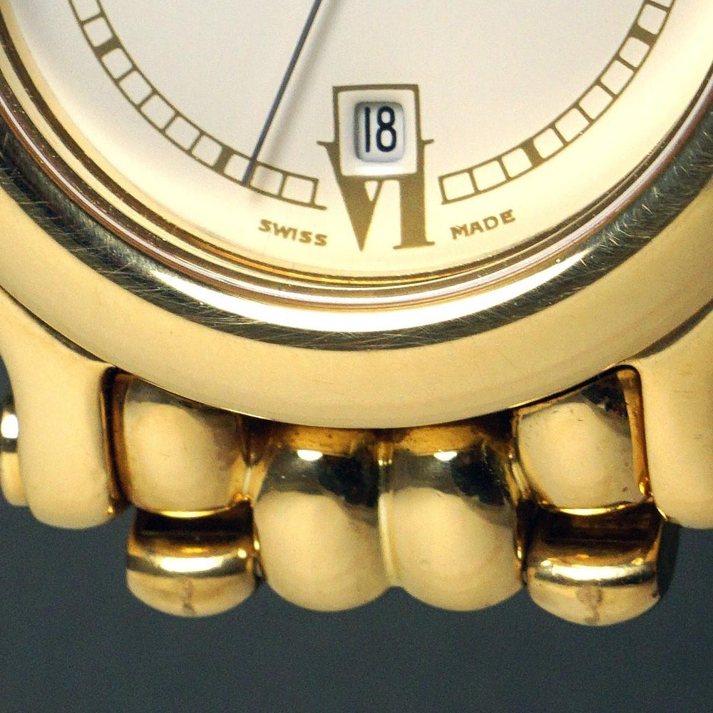 Stunning Chopard 6137-23 Happy Sport 18K Gold Floating Diamond Watch Box, Papers, Olde Towne Jewelers, Santa Rosa CA.