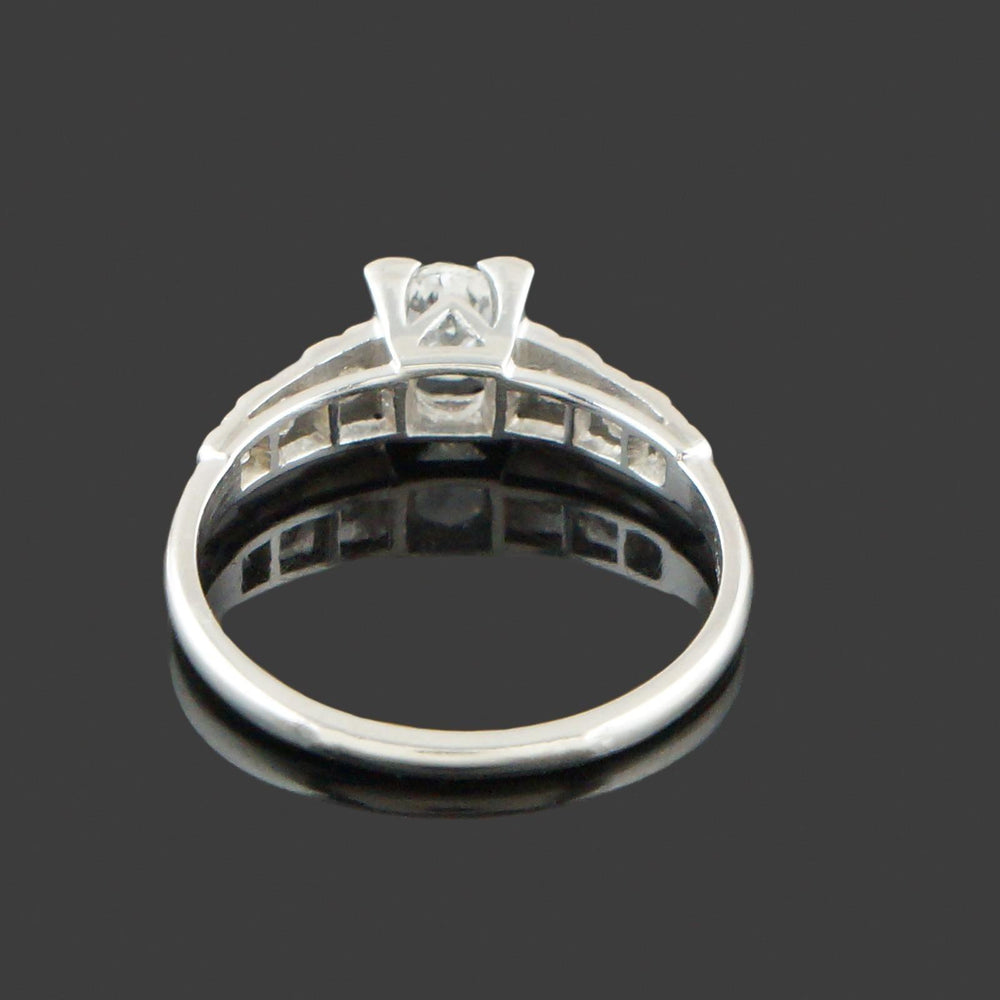 Vintage Custom Platinum & .70 CTW OEC Diamond Engagement Ring, Wedding Band, Olde Towne Jewelers, Santa Rosa CA.