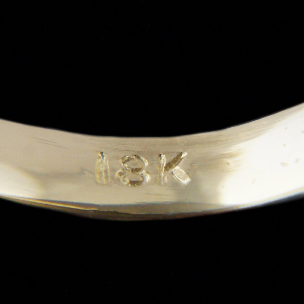 Retro Modernist Solid 18K  Gold, 2.45 Ct Padparadscha Sapphire & Diamond Ring, Olde Towne Jewelers, Santa Rosa CA.