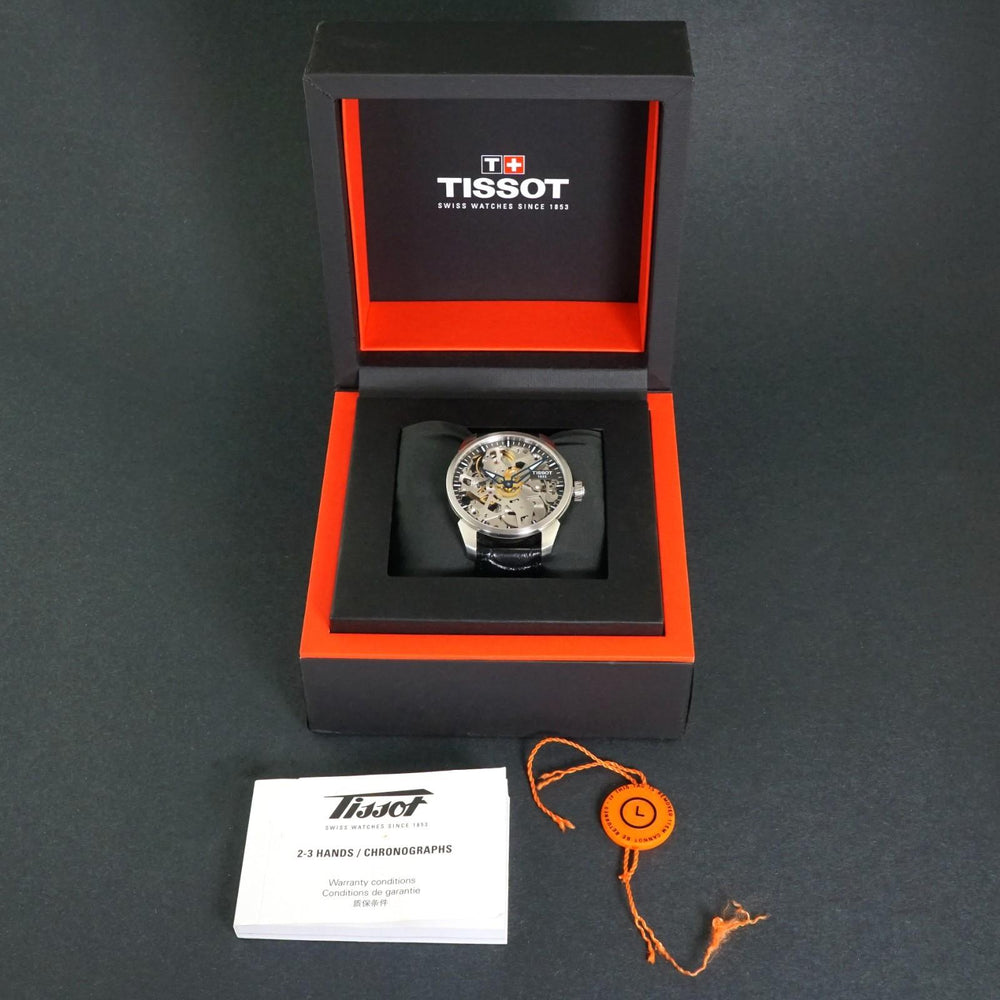 Stunning Tissot T-Complication Squelette Mechanical Skeleton Dial Man's Watch, Olde Towne Jewelers, Santa Rosa CA.