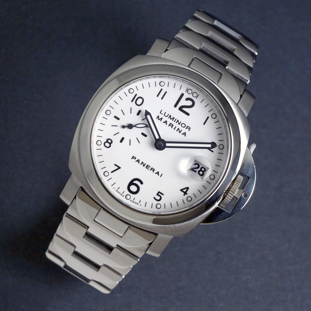 Stunning Panerai PAM00051 Luminor Marina Stainless Steel 40mm Watch Bracelet Box, Olde Towne Jewelers, Santa Rosa CA.