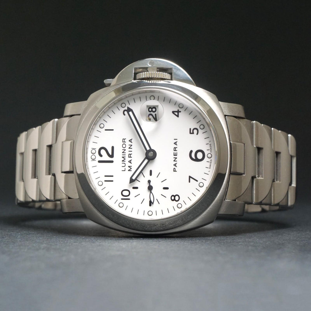 Stunning Panerai PAM00051 Luminor Marina Stainless Steel 40mm Watch Bracelet Box, Olde Towne Jewelers, Santa Rosa CA.