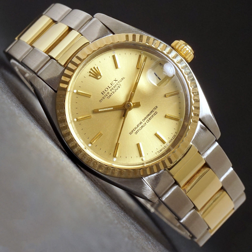 Stunning 1978 Rolex 6824 Datejust Two Tone 31mm Midsize Watch, Excellent Cond!
