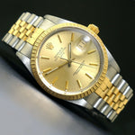 1987 Rolex Date Two Tone Gold & Stainless Steel 34mm Watch Jubilee Bracelet Olde Towne Jewelers Santa Rosa CA