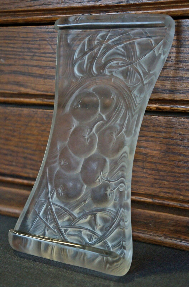 Antique Lalique Crystal Cerises, Cherry Fruit Motif Rocker Ink Blotter, c.1920, olde Towne Jewelers Santa Rosa Ca.