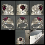 Solid 14K White Gold, 4.75ct Triangle Cut Tourmaline & Champagne Diamond Ring, Olde Towne Jewelers, Santa Rosa CA.