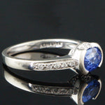 Beautiful, Solid 14K White Gold, Diamond & Tanzanite Ladies Estate Ring, Olde Towne Jewelers Santa Rosa Ca.