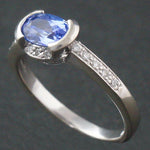 Beautiful, Solid 14K White Gold, Diamond & Tanzanite Ladies Estate Ring, Olde Towne Jewelers Santa Rosa Ca.