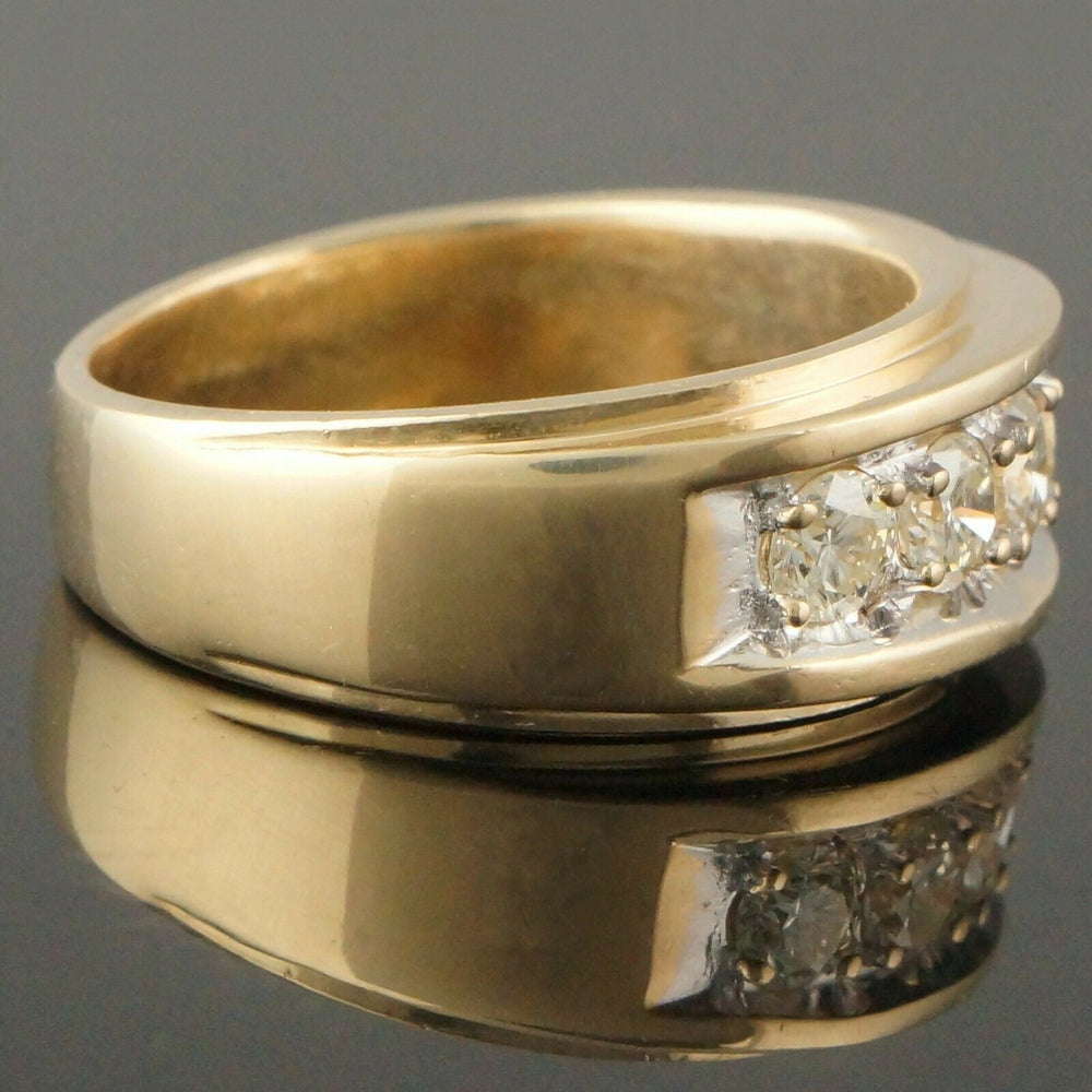 Solid 14K Yellow Gold & .75 Cttw Diamond Wedding Anniversary Band Estate Ring, Olde Towne Jewelers, Santa Rosa CA.