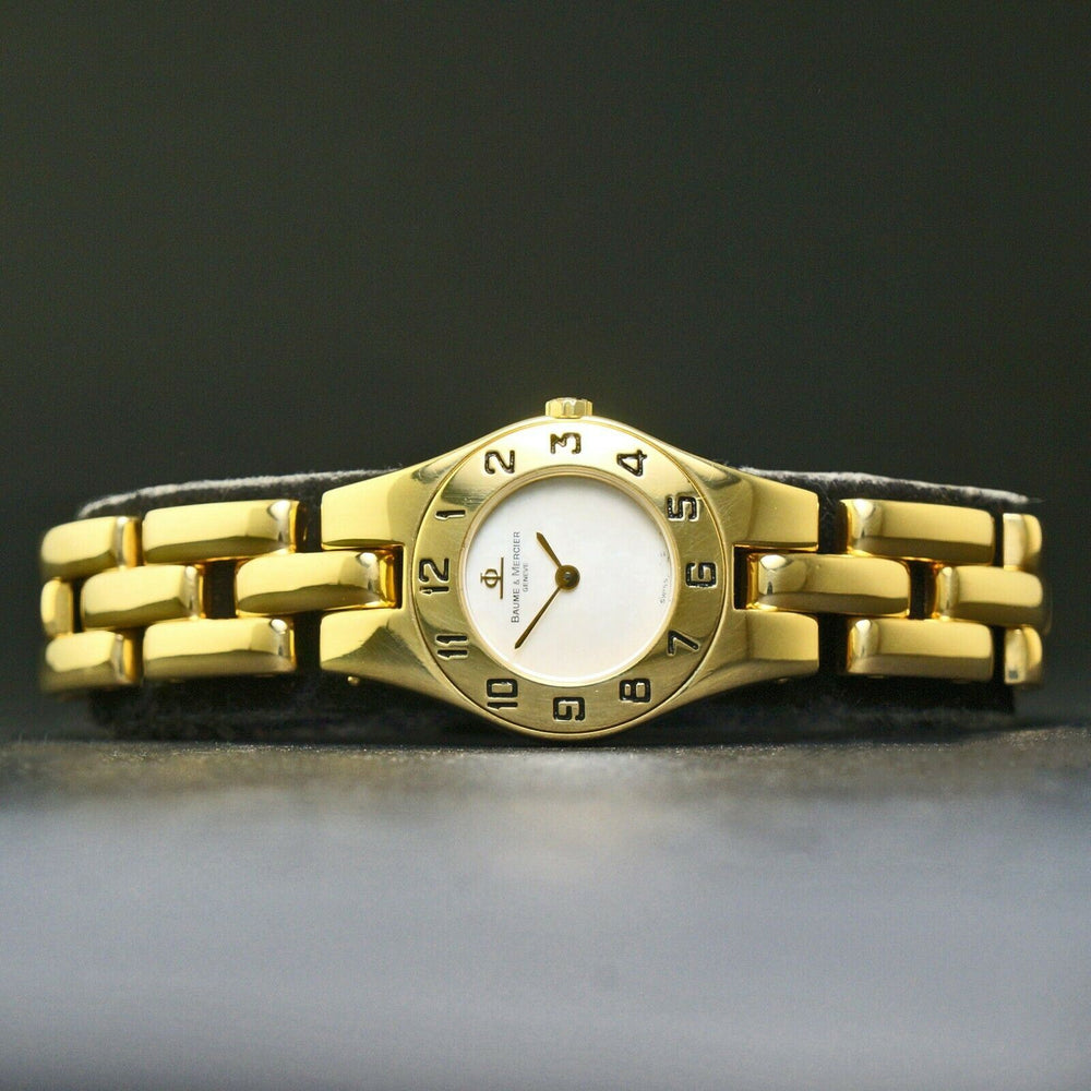 Baume & Mercier MVO45135 Linea Solid 18K Yellow Gold Lady's Bracelet Watch, Olde Towne Jewelers Santa Rosa Ca.