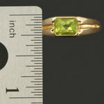 Unique Retro Solid 14K Yellow Gold & .80 Ct. Peridot Lady's Estate Ring, Olde Towne Jewelers, Santa Rosa CA.