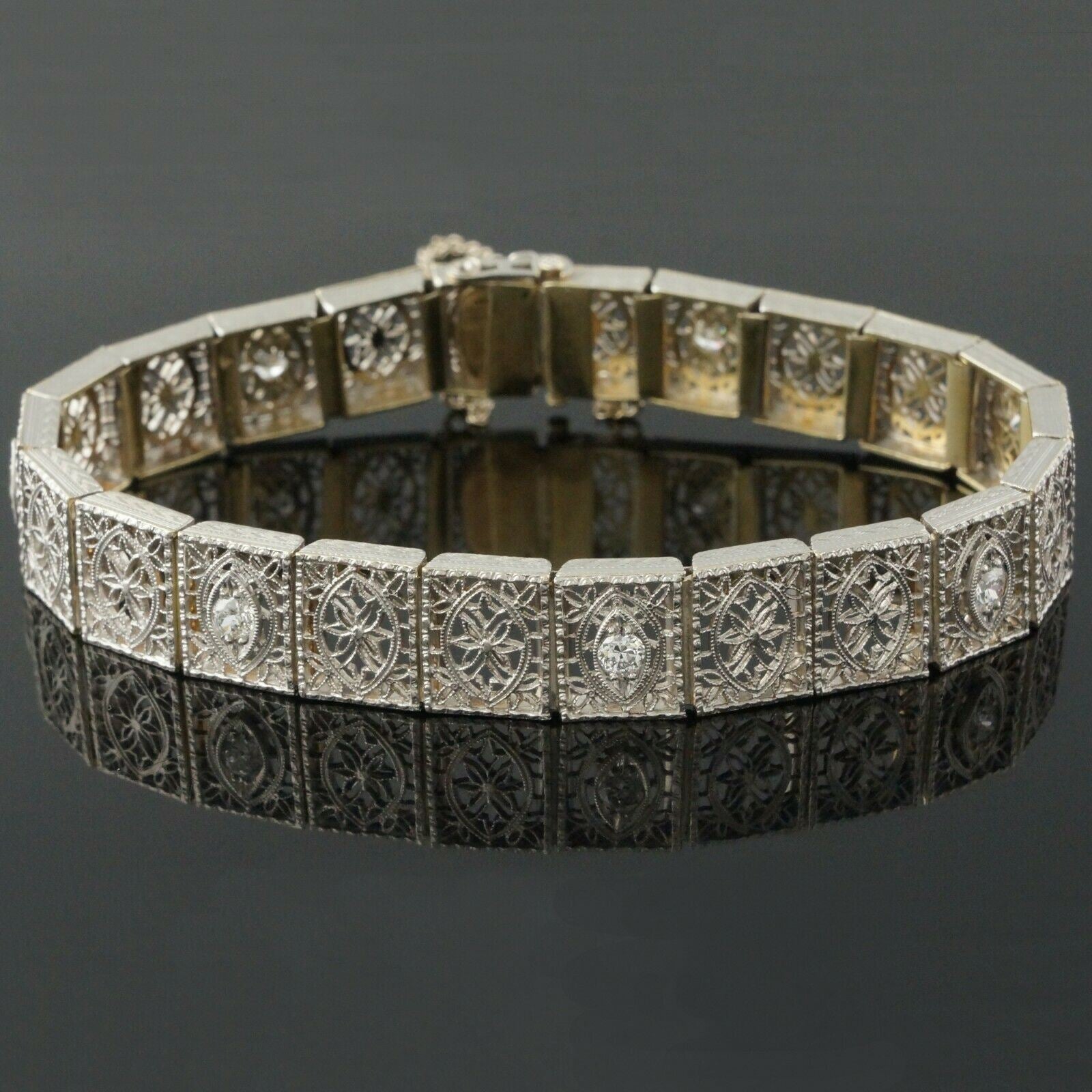 1 Carat Diamond Tennis Bracelet in 14k White Gold - Filigree Jewelers