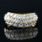 Retro Solid 18K Gold & 2.25 CTW Diamond Estate Wedding Ring, Anniversary Band, Olde Towne Jewelers, Santa Rosa CA.