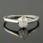Platinum & .25 Ct OMC Diamond Solitaire Engagement Ring, Estate Wedding Band, Olde Towne Jewelers, Santa Rosa CA.
