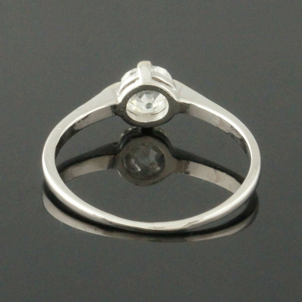 Platinum & .25 Ct OMC Diamond Solitaire Engagement Ring, Estate Wedding Band, Olde Towne Jewelers, Santa Rosa CA.