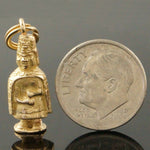 Solid 14K Yellow Gold, 3D Detailed Ancient Egyptian Pharaoh Charm, Pendant, Olde Towne Jewelers, Santa Rosa CA.