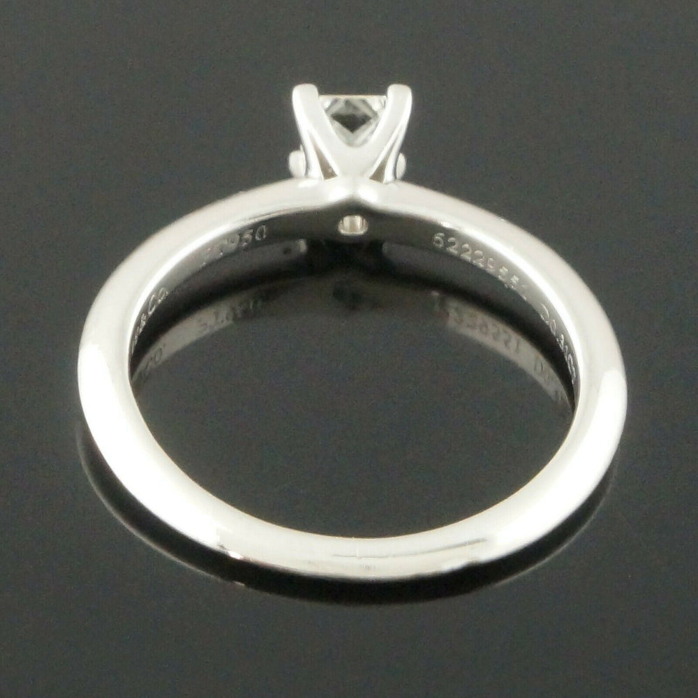 Tiffany & Co. Platinum & .31 Ct Princess E/F Diamond Solitaire Engagement Ring, Olde Towne Jewelers, Santa Rosa CA.