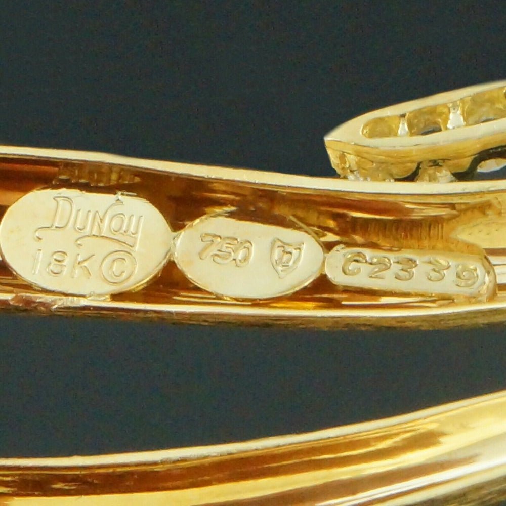 Modernist Henry Dunay Solid 18K Gold & Diamond Free Form Pin, Estate Brooch, Olde Towne Jewelers, Santa Rosa CA.