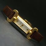 Vintage Juvenia 18K Solid Gold Lady's Baguette Watch, Flexible Lugs