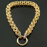 Massive Modernist Solid 18K Gold & Pink Tourmaline 18.5" Necklace, Italy, 113.6g Olde Towne Jewelers, Santa Rosa CA.