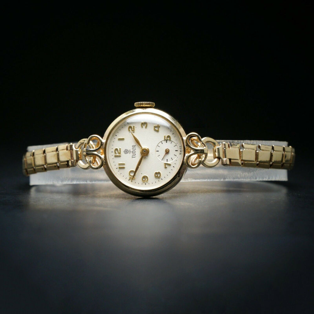 Tudor 9K Solid Gold 15 Jewel Lady's Bracelet Watch All Original, Olde Towne Jewelers, Santa Rosa CA.