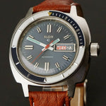 Untouched Vintage Elgin Automatic Stainless Steel 40mm Blue Dial Dive Watch