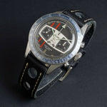 Rare Vintage Le Jour Rally Stainless Steel Chronograph Watch Mario Andretti, Olde Towne Jewelers, Santa Rosa CA.