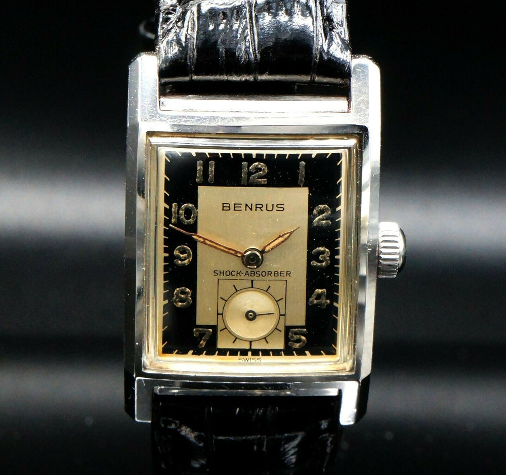 Stunning Vintage Benrus Stainless Steel Early Waterproof Watch All Original, Olde Towne Jewelers, Santa Rosa CA.