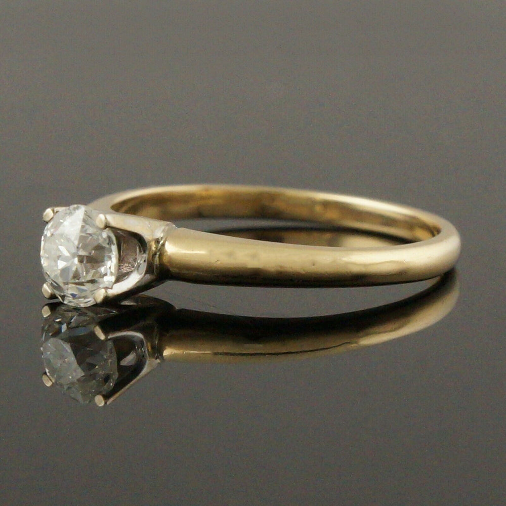 Solid 14K Yellow Gold & .46 Carat Old Mine Cut Diamond Wedding, Engagement Ring, Olde Towne Jewelers, Santa Rosa CA.