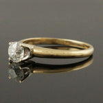 Solid 14K Yellow Gold & .46 Carat Old Mine Cut Diamond Wedding, Engagement Ring, Olde Towne Jewelers, Santa Rosa CA.