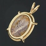 Large Retro Solid 14K Yellow Gold & 21.5 x 14.5mm Boulder Opal Estate Pendant, Olde Towne Jewelers, Santa Rosa CA.