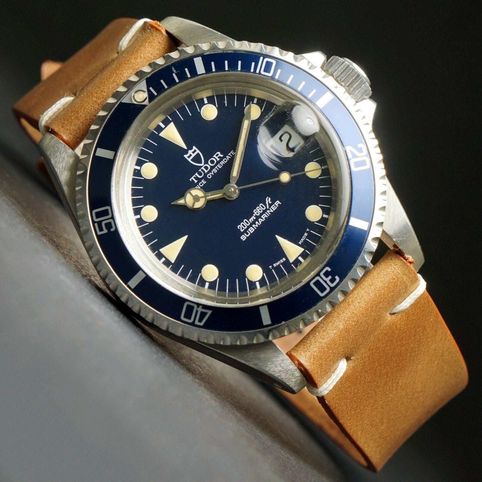 1993 Tudor 79090 Submariner Blue Dial UNPOLISHED, Sticker