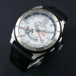 Armand Nicolet 44mm Automatic GMT Stainless Steel Man's Watch MINT Box Papers, Olde Towne Jewelers Santa Rosa Ca.